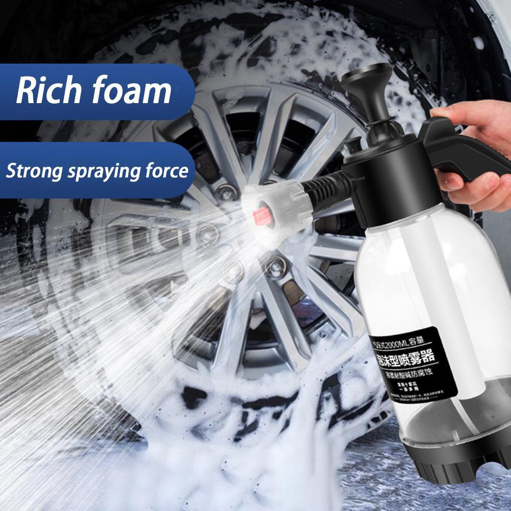 Pressure Washer Foam Gun - เครื่องพ่นโฟมแบบมือถือ 2 ลิตร สำหรับรถยนต์ ปั๊มมือแรงดันสูง พร้อมวาล์วระบายแรงดัน
