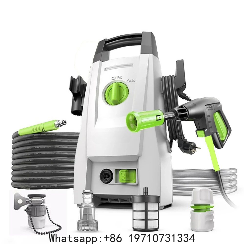 Pressure Washer Foam Gun - เครื่องฉีดน้ำแรงดันสูงแบบพกพา สำหรับล้างรถยนต์ พร้อมปืนฉีดน้ำแรงดันสูง และเครื่องทำโฟม 220V