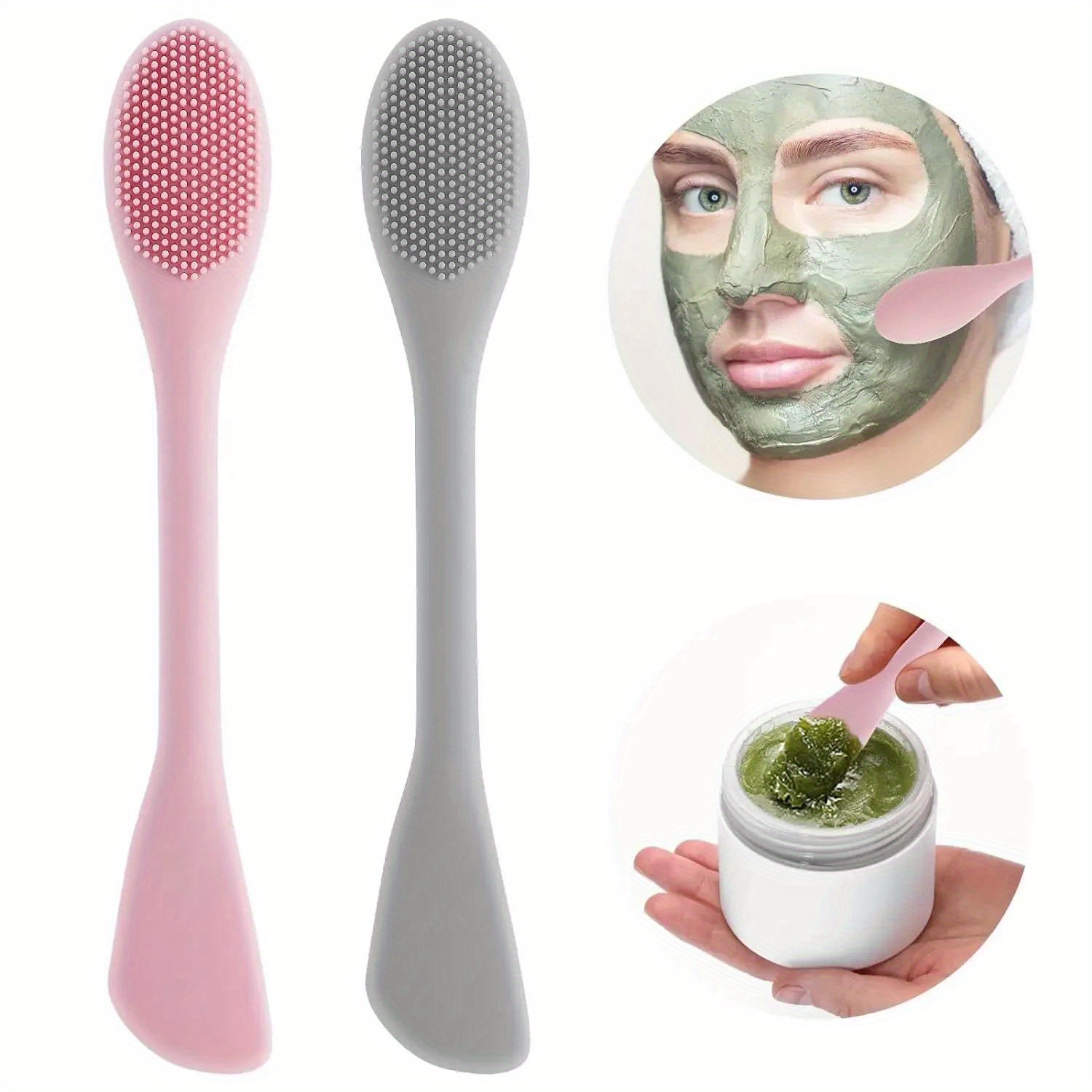 Wax Applicator Pad - Double HEAD Facial Mask แปรงซิลิโคน Applicator