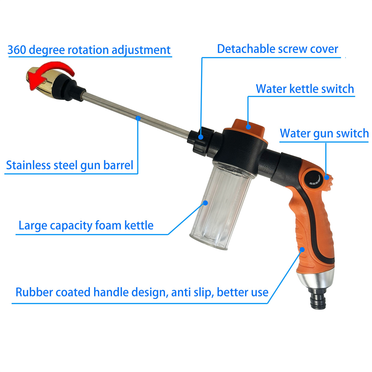 ปืนฉีดน้ำแรงดันสูงสำหรับล้างรถ - Pressure Washer Foam Gun บทวิจารณ์และราคา